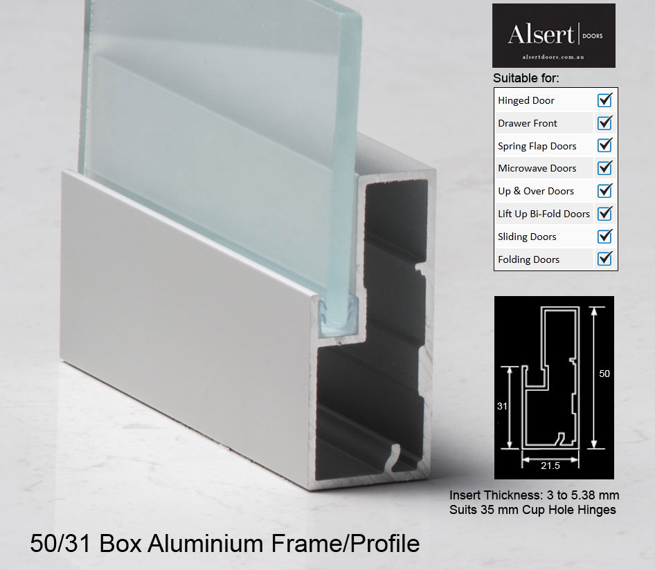 Clear Anodised Aluminium Frame - Alsert Doors